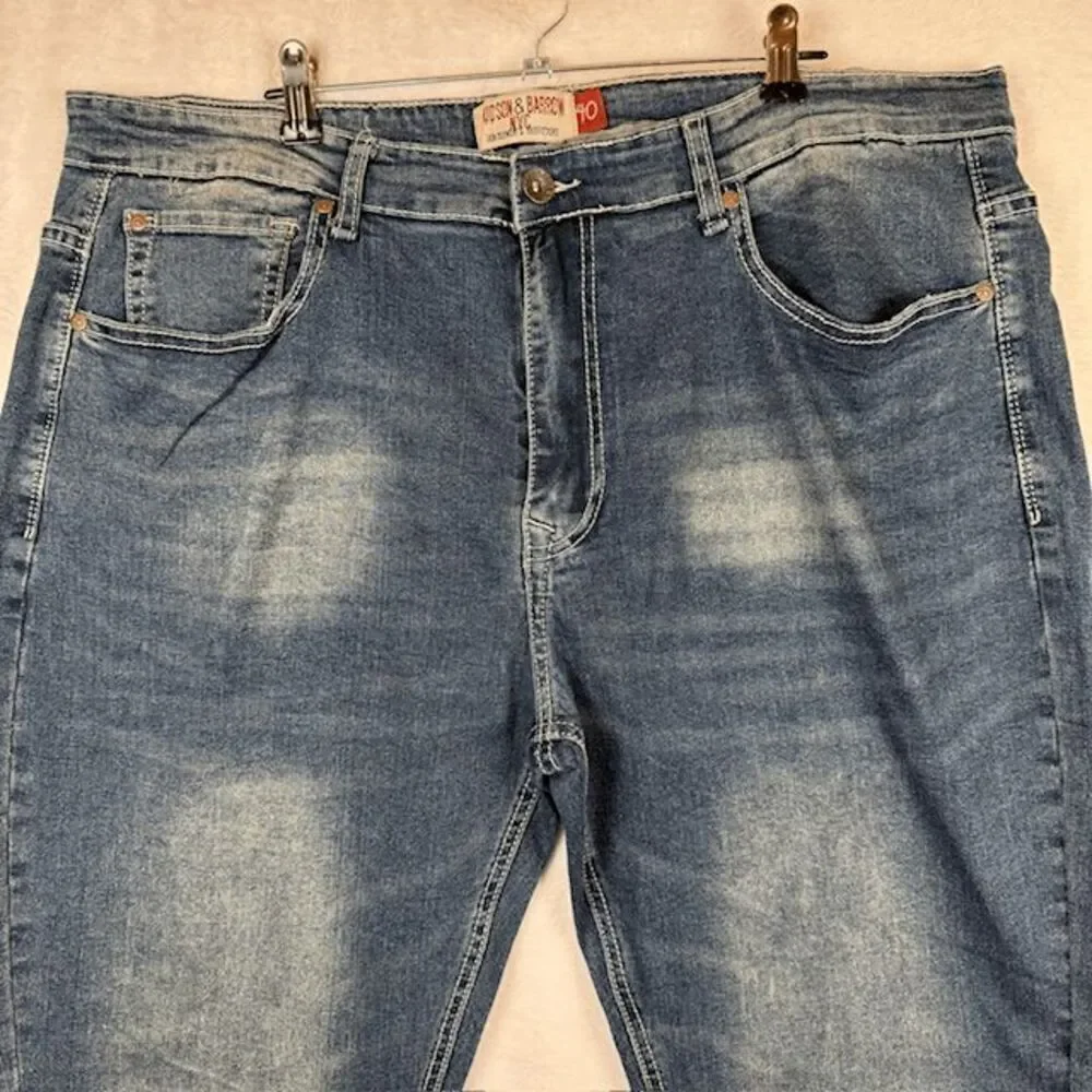 Hudson & Barrow NYC Men's Stretch 5 Pocket Relaxed Straight Jeans Size 40‎ x 32
